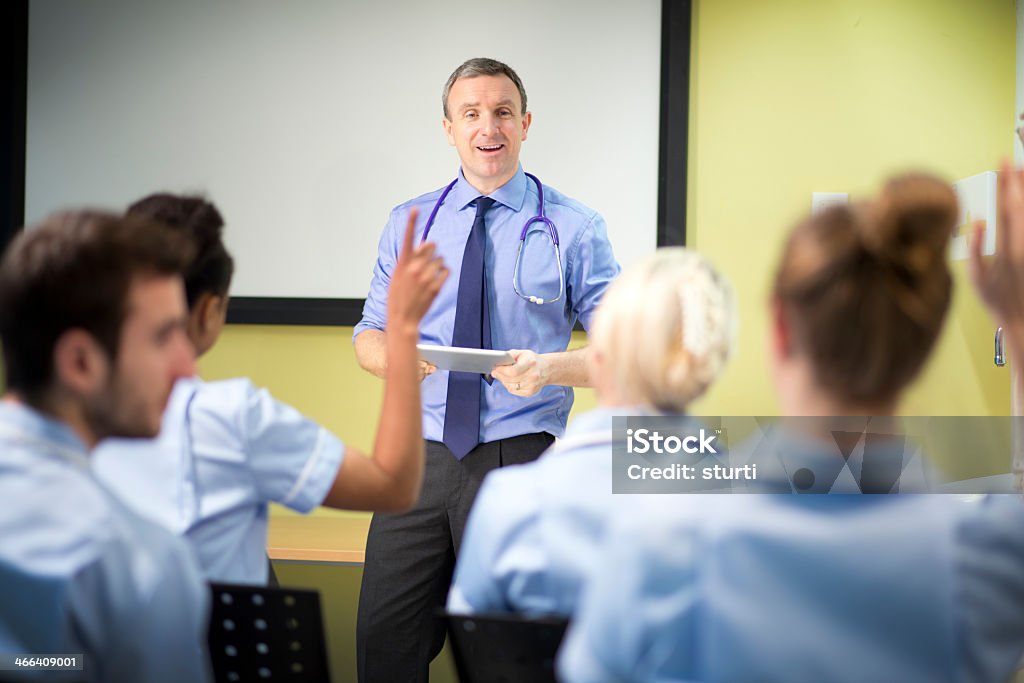 doctor briefing nursing students Leadership Stock Photo