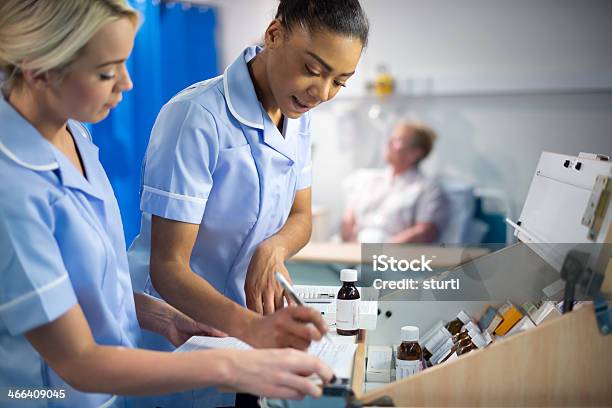 Hospital Dispensary Stock Photo - Download Image Now - Nurse, Medicine, UK