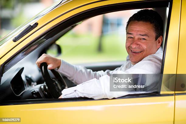 Happy Taxi Driver Stock Photo - Download Image Now - Taxi Driver, Driving, Taxi