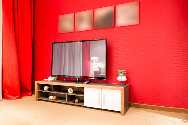 istock Big TV in modern apartment 466409790