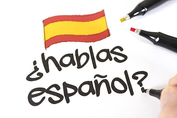 fazer você falar espanhol? - spanish culture teacher learning text - fotografias e filmes do acervo