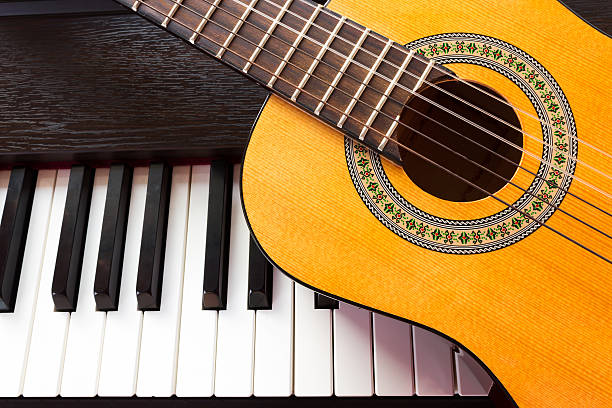istock Piano key and guitar. 466413808