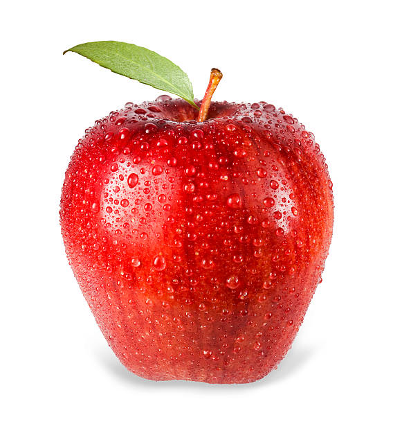czerwone jabłko z wody kroplę - drop red delicious apple apple fruit zdjęcia i obrazy z banku zdjęć