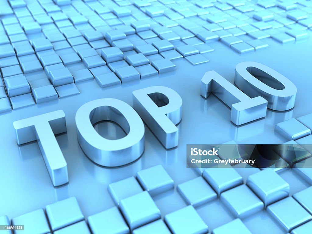 Top 10 - Lizenzfrei Top-Ten-Liste Stock-Foto