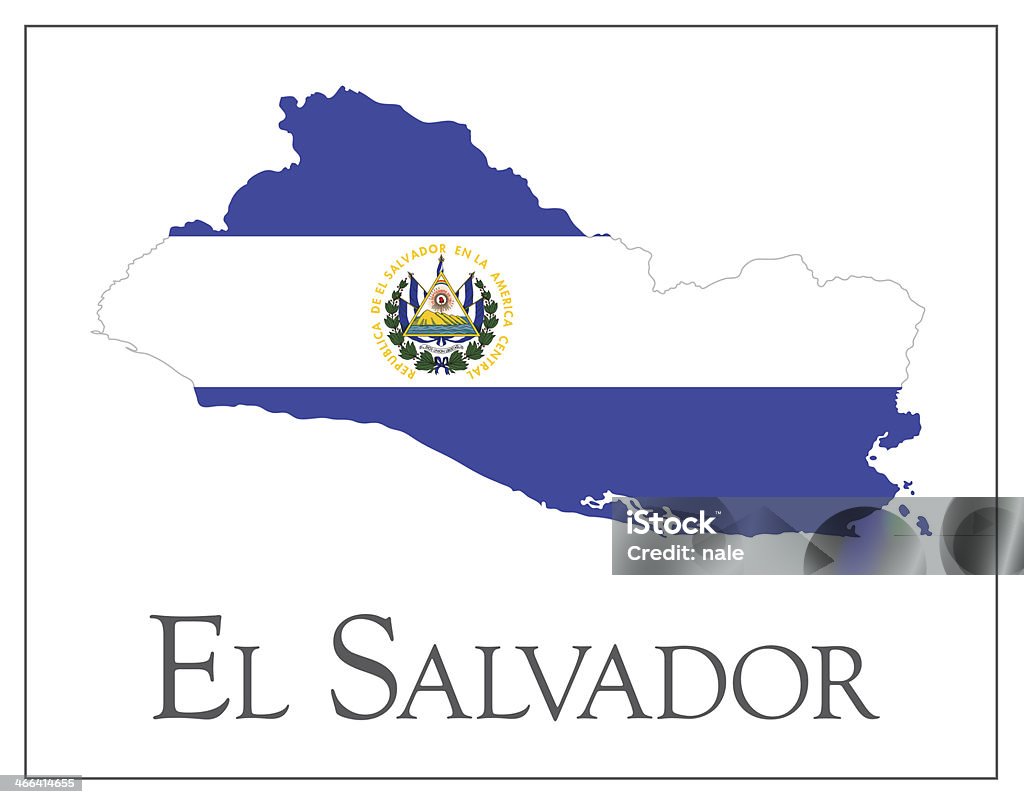 Drapeau El Salvador carte - clipart vectoriel de Carte libre de droits