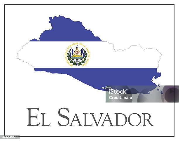Drapeau El Salvador Carte Vecteurs libres de droits et plus d'images vectorielles de Carte - Carte, Cartographie, Continent américain