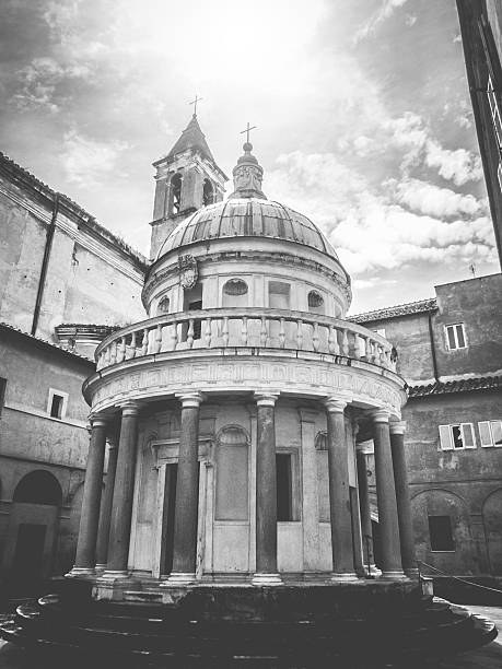 istock Bramante temple in monochrome 466415023