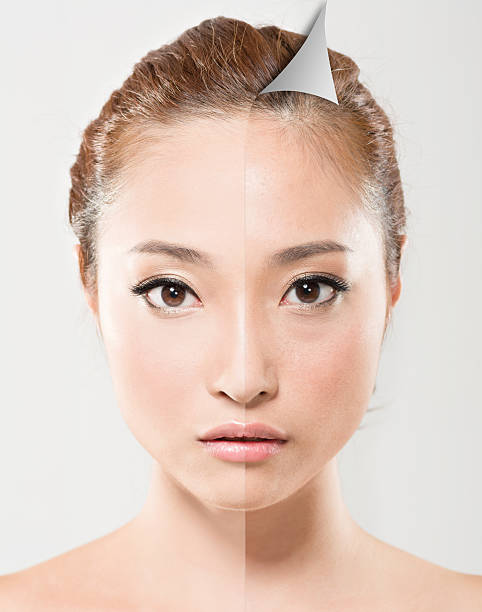 Face of beautiful Asian stock photo