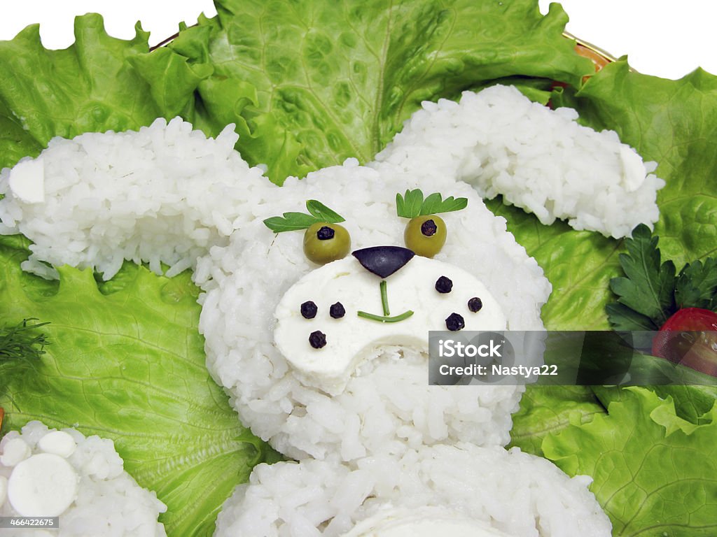 Креативные блюда с рисом ужин с овощей и креветок - Стоковые фото Без людей роялти-фри