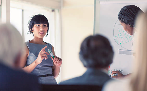 Businesswoman giving a presentation