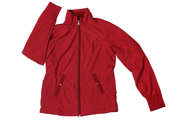 istock Red woman's sports jacket 466424048