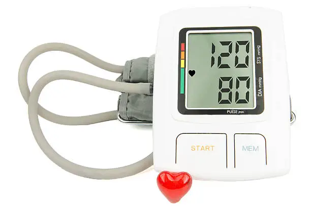 Photo of normal blood pressure digital monitor