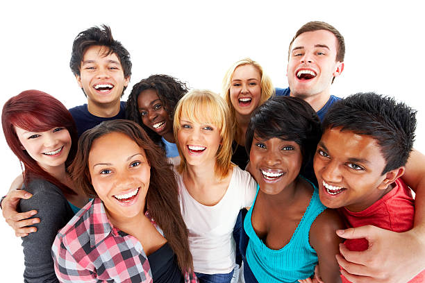 istock Happy group of young college students together 466432609