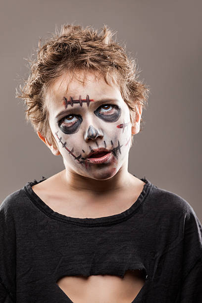 istock Screaming walking dead zombie child boy 466432904