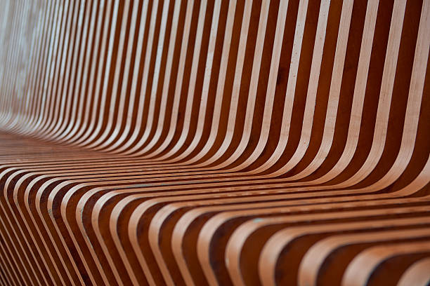 Close up of a wooden bench stock photo