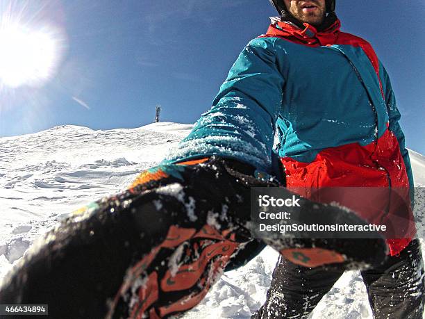 Alps Man Snow Take A Camera Stock Photo - Download Image Now - 2015, Activity, Adult