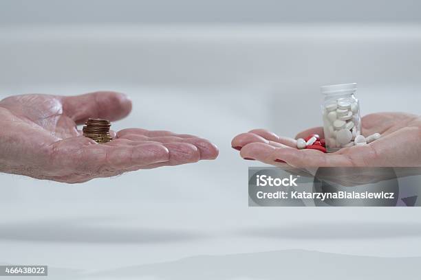 Money For Medicines Stock Photo - Download Image Now - Capsule - Medicine, Pill, Senior Women