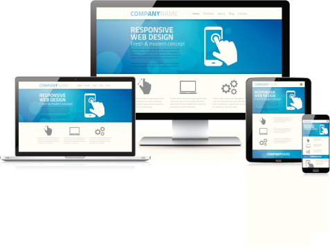 Scalable and flexible modern responsive web design concept vector