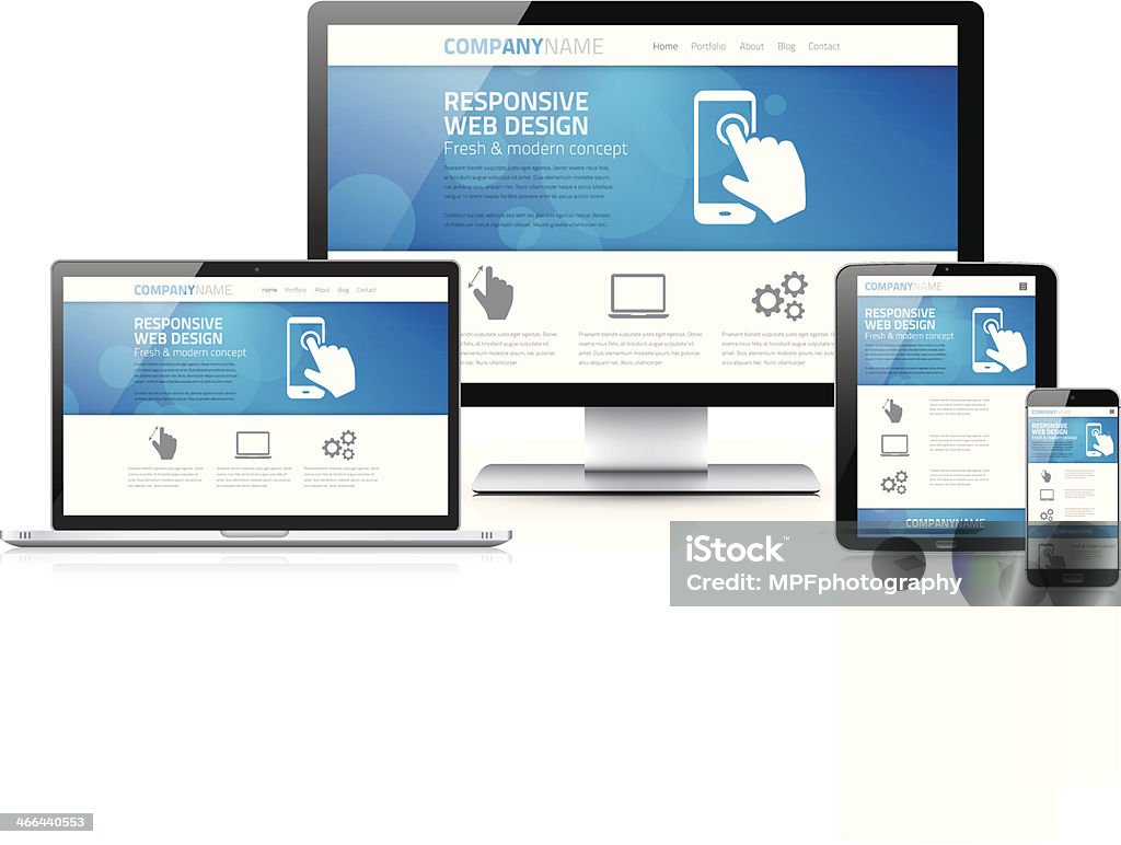 Scalable and flexible modern responsive web design concept vector Mobile App stock vector