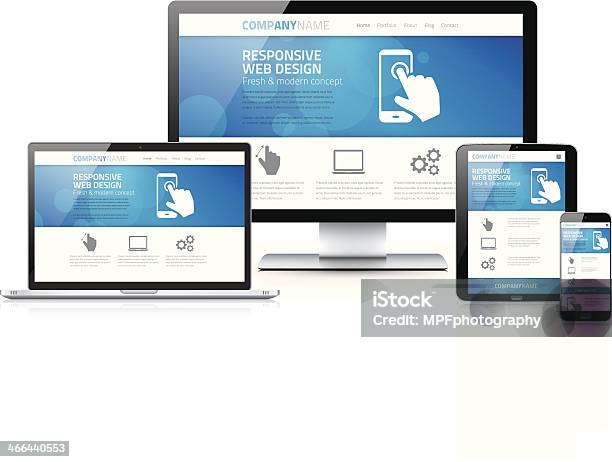 Scalable And Flexible Modern Responsive Web Design Concept Vector Stock Illustration - Download Image Now