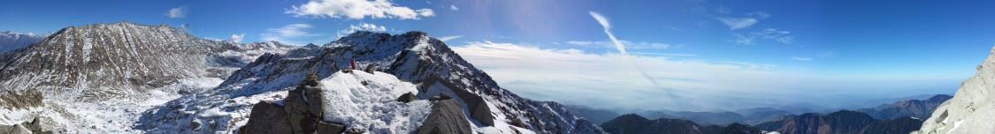 panorama taken from a himalayan peak