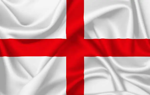 Flag of England waving with silky look