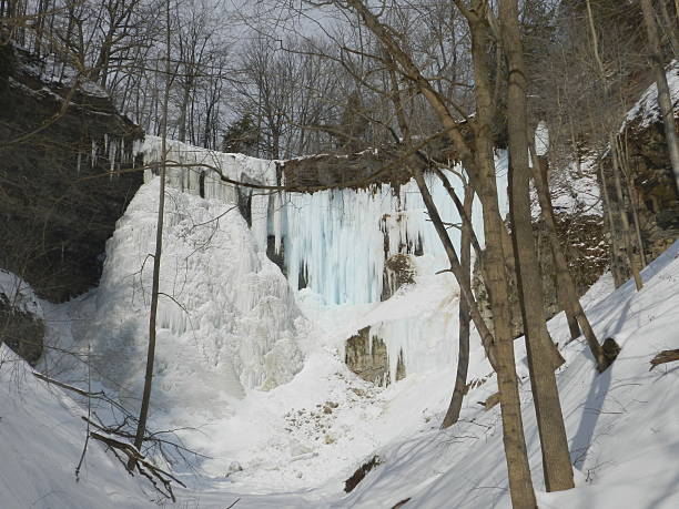 istock Frozen waterfall - Tews Waterfall, Hamilton, Ontario 466441650