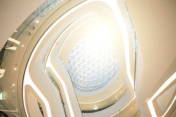 istock Office Building Seen Through Glass Roof 466442334