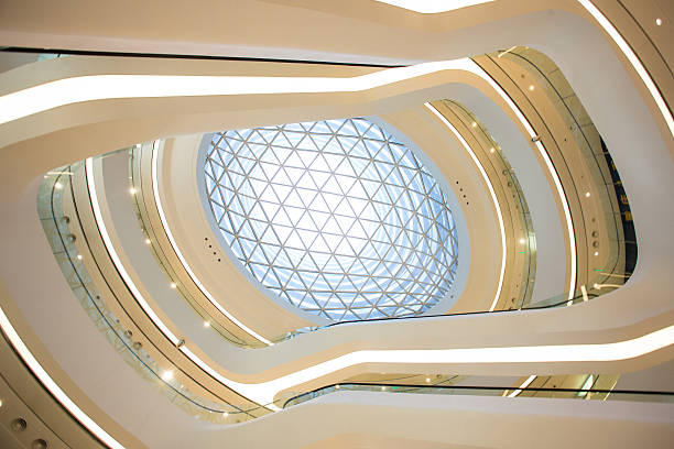 istock Office Building Seen Through Glass Roof 466442338
