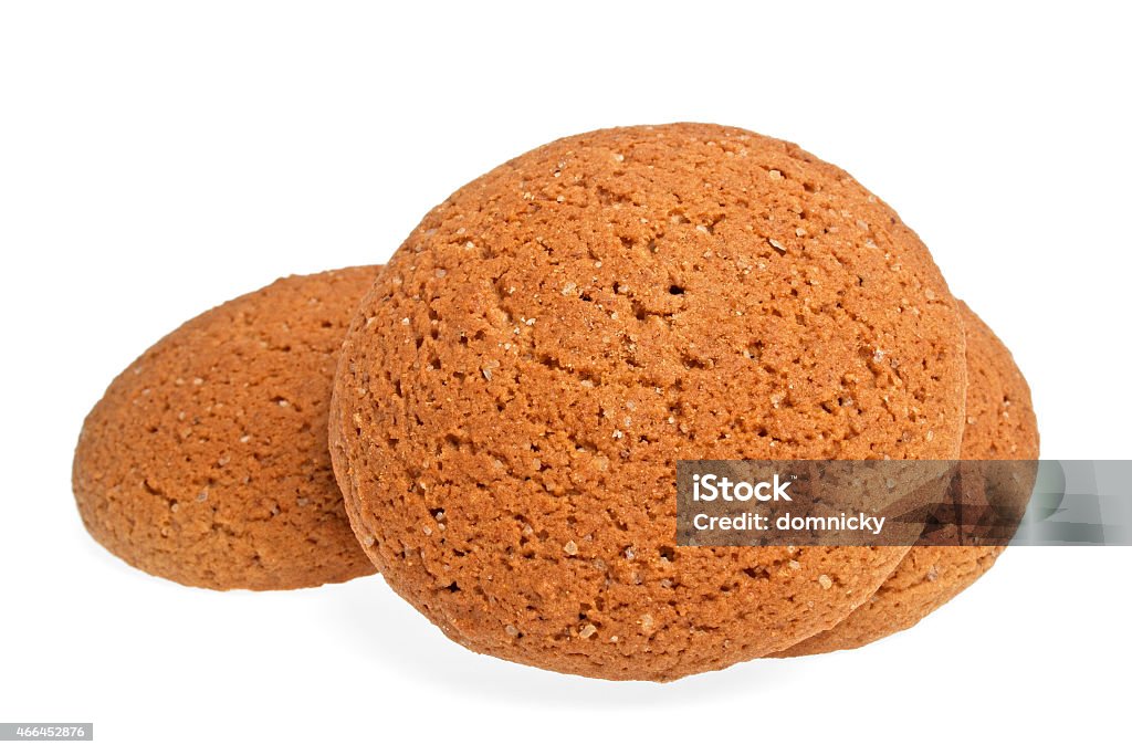 Oatmeal cookies on a white background 2015 Stock Photo