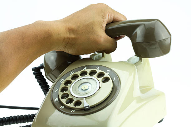 istock Old telephone or vintage telephone on white background. 466452914