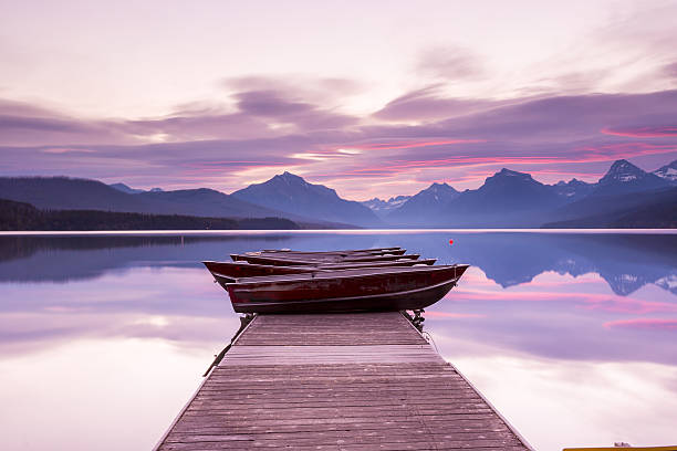 istock Boats sit on the dock at Lake McDonald 466453098
