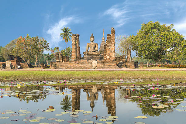 istock Buddha Statue at Wat Mahathat in Sukhothai Historical Park, Sukh 466457596