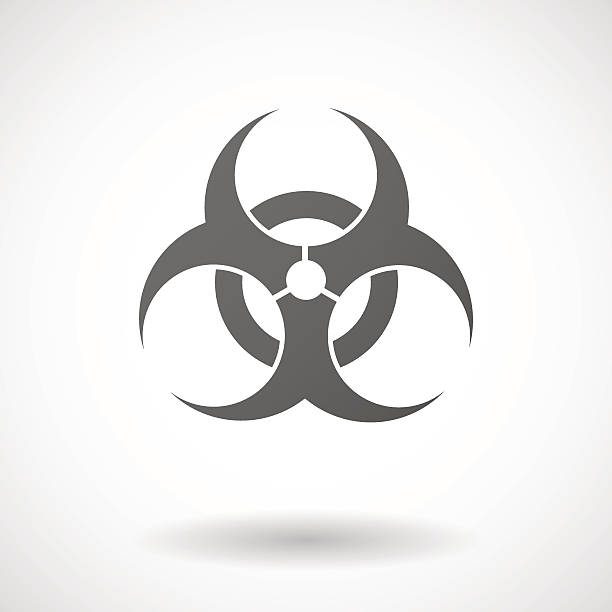 バイオハザードアイコンで白い背景 - biohazard symbol computer bug biology virus点のイラスト素材／クリップアート素材／マンガ素材／アイコン素材