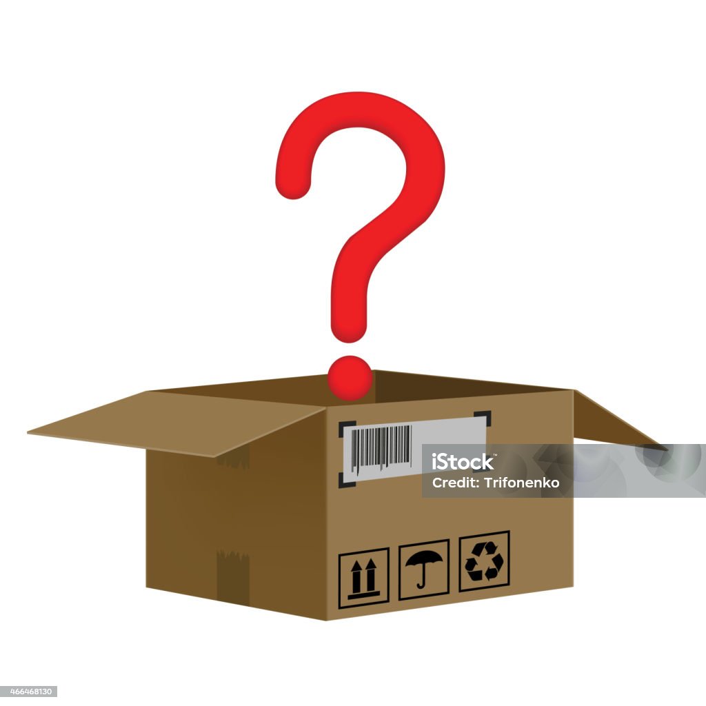 Container With Question Mark Box With A Question Mark Isolated On White Background Stock ...