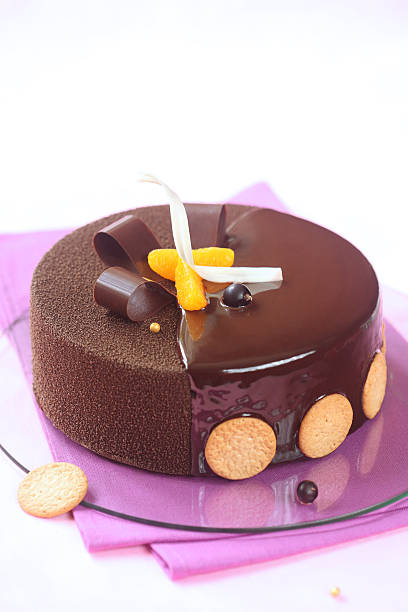 Milk Chocolate, Black Currant and Spiced Tangerine Entremet Cake
