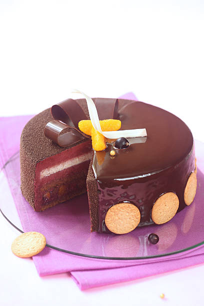 istock Milk Chocolate, Black Currant and Spiced Tangerine Entremet Cake 466468190