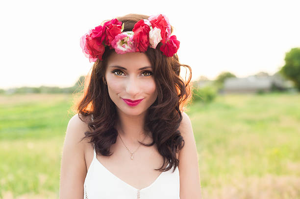 istock Woman in wreath 466468628