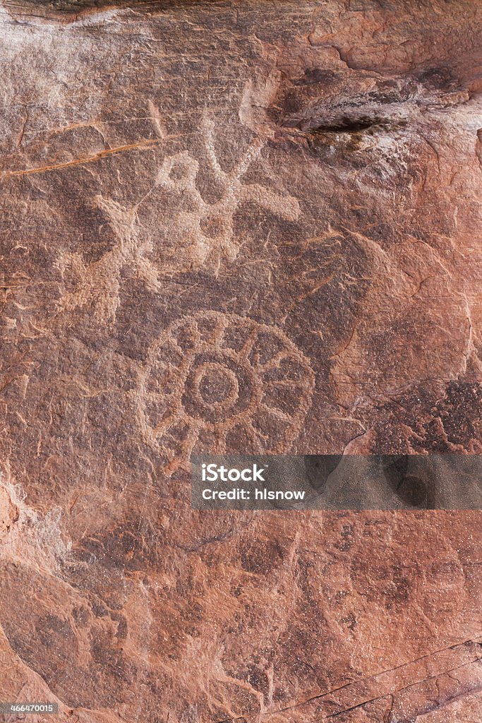 Sandstein-Petroglyphen - Lizenzfrei Abstrakt Stock-Foto