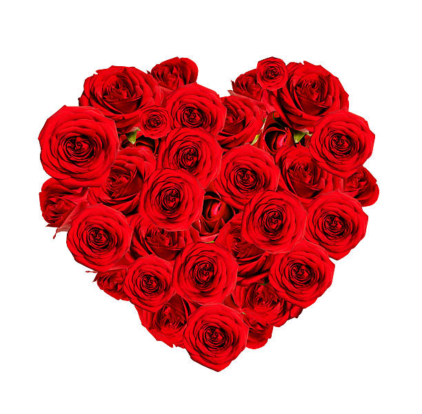 istock Beautiful heart made of red roses 466470703
