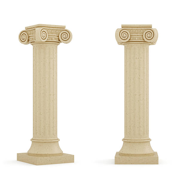 colunas isolado - ancient past classic monument imagens e fotografias de stock