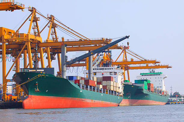 istock commercial ship on port 466471818