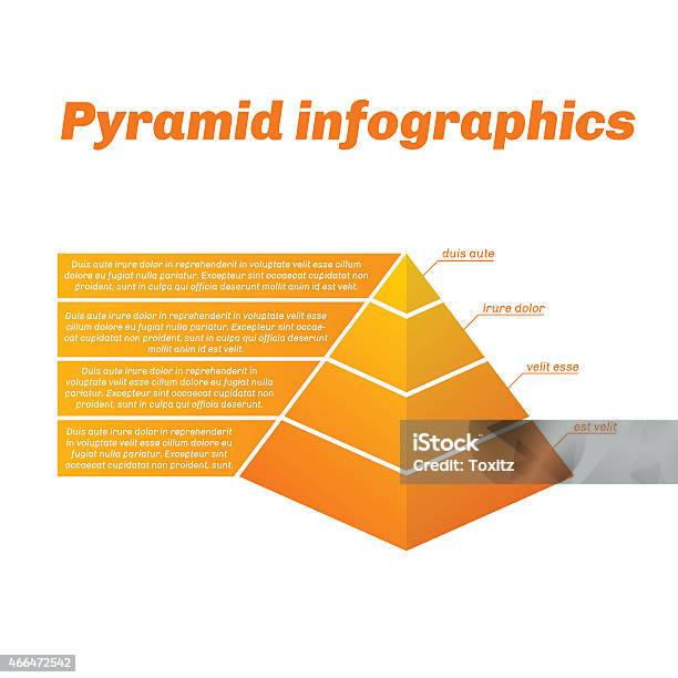 Growing Pattern Pyramid Grow Pyramid Infographics With Gradient Stock Illustration - Download ...