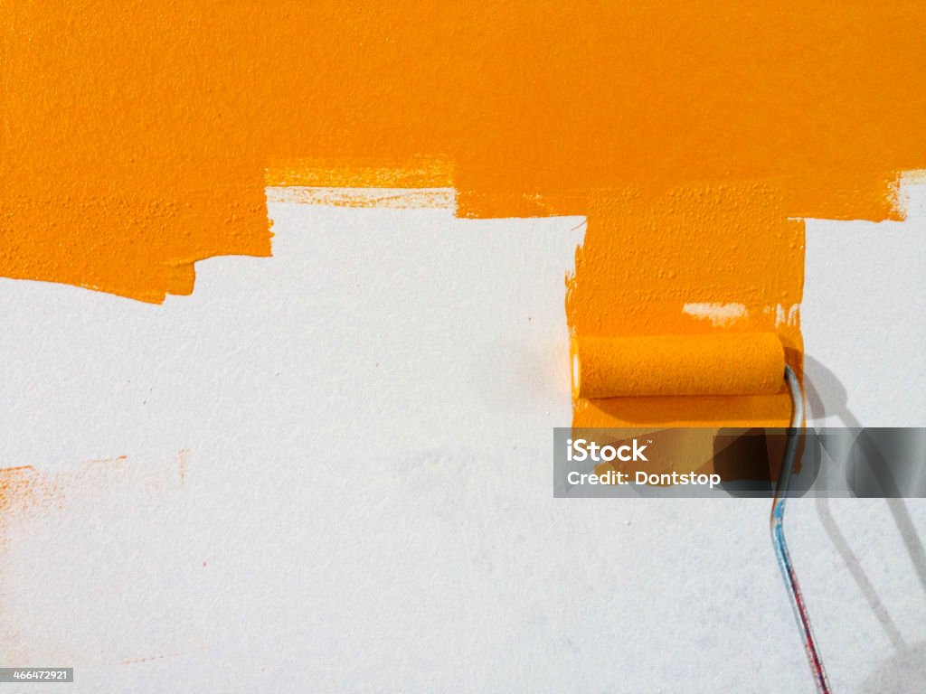 Gemälde der Wand in Gelb - Lizenzfrei Farbbild Stock-Foto