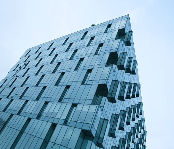istock wide angle view of contemporary block apartments 466473653