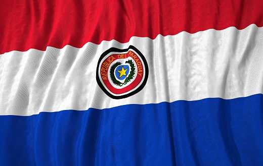 Paraguay corrugated flag 3d illustration 