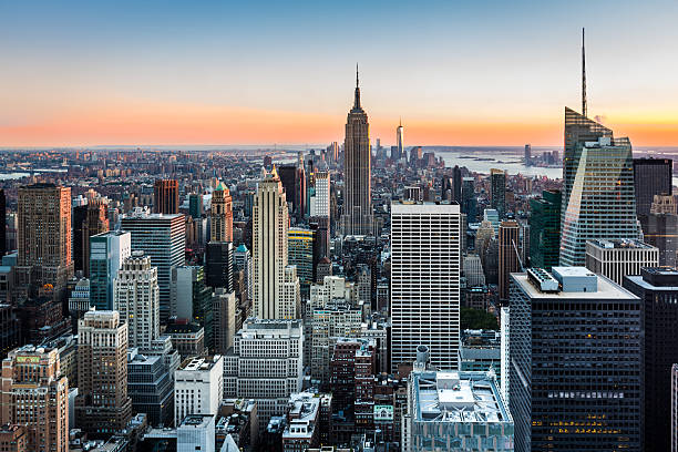 istock New York skyline at sunset 466477573