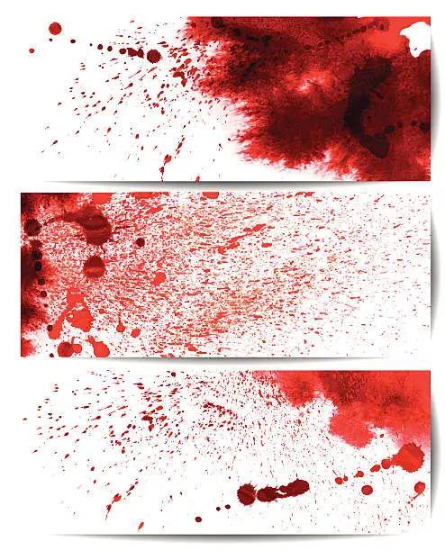 Vector illustration of Set of backgrounds with bloodstain