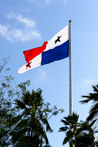 Flag of Panama at Cerro Ancon