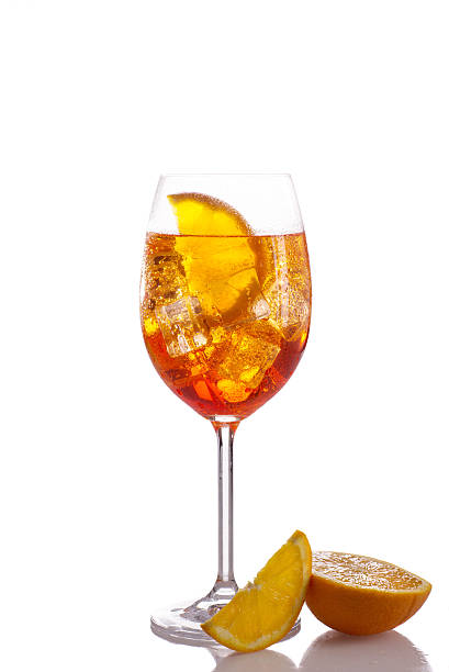 istock Glass of orange light drink 466485550